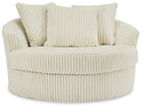 Larco Oversized Swivel Accent Chair - Ivory