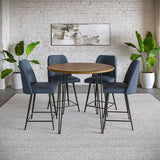 MADDOX UPHOLSTERED counter STOOL - Blueberry