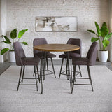 MADDOX UPHOLSTERED counter STOOL - Dark Brown