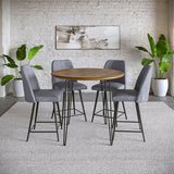 MADDOX UPHOLSTERED counter STOOL - Grey