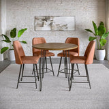 MADDOX UPHOLSTERED counter STOOL - Light Brown