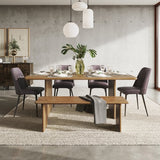 MADDOX Upholstered DINING CHAIR - Dark Brown