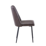 MADDOX Upholstered DINING CHAIR - Dark Brown
