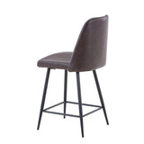 MADDOX UPHOLSTERED counter STOOL - Dark Brown