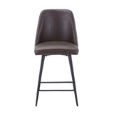 MADDOX UPHOLSTERED counter STOOL - Dark Brown