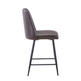MADDOX UPHOLSTERED counter STOOL - Dark Brown