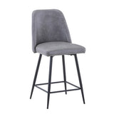 MADDOX UPHOLSTERED counter STOOL - Grey