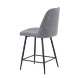 MADDOX UPHOLSTERED counter STOOL - Grey