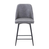 MADDOX UPHOLSTERED counter STOOL - Grey