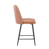 MADDOX UPHOLSTERED counter STOOL - Light Brown