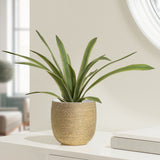 Brava Gold Spun Textured 5.25d" Drop Pot Planter