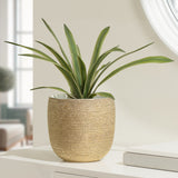 Brava Gold Spun Textured 7.5d" Drop Pot Planter