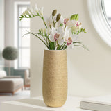 Brava Gold Spun 11h" Textured Vase