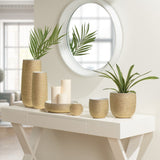 Brava Gold Spun 11h" Textured Vase