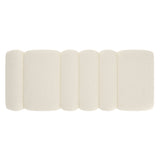 Regal large Ottoman - Ivory Boucle