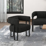 Scarlet Accent Chair - Charcoal Boucle/Black