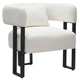 Scarlet Accent Chair - Ivory Boucle/Black