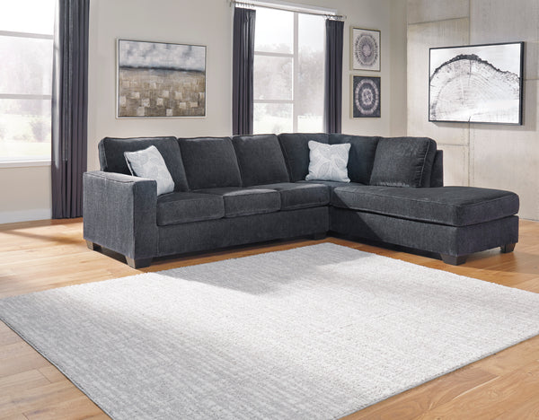 Merlin 2-Piece Sleeper Sectional with Chaise - Slate Color