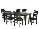 Glen 7Pcs Dining Set - Brown