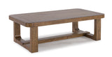 Angled view of Cabalynn coffee table showcasing structure and design