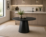 NASH ROUND DINING PEDESTAL TABLE - Black