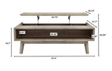 Gia lift top coffee table with hidden storage compartment inside