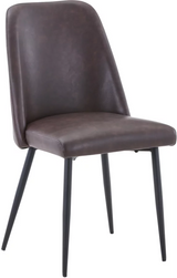 MADDOX Upholstered DINING CHAIR - Dark Brown