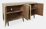 COLHANE 4-DOOR ACCENT CABINET - Washed Finish