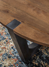 Top view of Hannah coffee table showing clean and balanced design