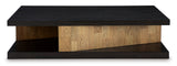 Top view of Lures coffee table showing clean and balanced design