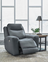 Dunwell Dual Power Reclining Chair - Steel