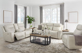 Dunwell Dual Power Reclining Loveseat - Coconut