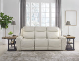 Dunwell Dual Power Reclining Sofa - Coconut