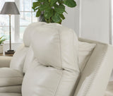 Dunwell Dual Power Reclining Loveseat - Coconut