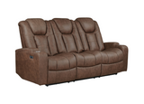 Albus Power Reclining Sofa with Drop Down Table & Cupholder