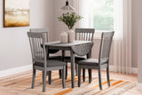 Front view of Apollo 5 pcs dining set at Couch9 Calgary furniture store