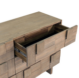 Atlantis 6 drawer dresser placed in a contemporary bedroom setup