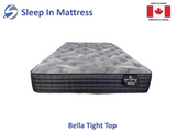 Bella Queen mattress front view in modern bedroom setting