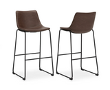 Camlyn Upholstered Bar Stool- Brown
