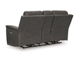 Corwell Power Recliner Loveseat with ADJ Headrest and Console