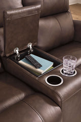 Corwell Power Recliner Loveseat with ADJ Headrest and Console