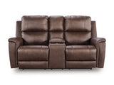 Corwell Power Recliner Loveseat with ADJ Headrest and Console