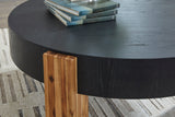 Freya 2-piece occasional table set styled with decor in a contemporary space