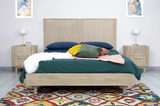 Front view of Genesis Queen Bed in modern bedroom setting