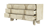 Haru dresser placed in a contemporary bedroom setup