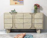 Modern bedroom featuring Haru dresser with elegant decor styling