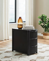 Helios Chairside End Table w/ 3 Drawers