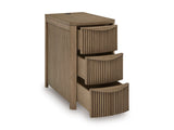 Helios Chairside End Table w/ 3 Drawers