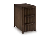 Helios Chairside End Table w/ 3 Drawers