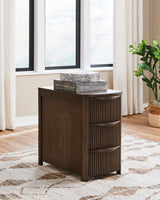 Helios Chairside End Table w/ 3 Drawers